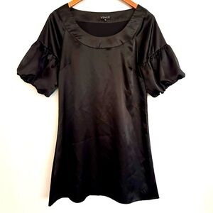 Venus Black Puff Sleeve Mini Dress Size Medium